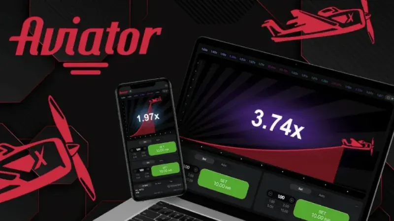 Aviator no notebook e no celular - foco em cashout